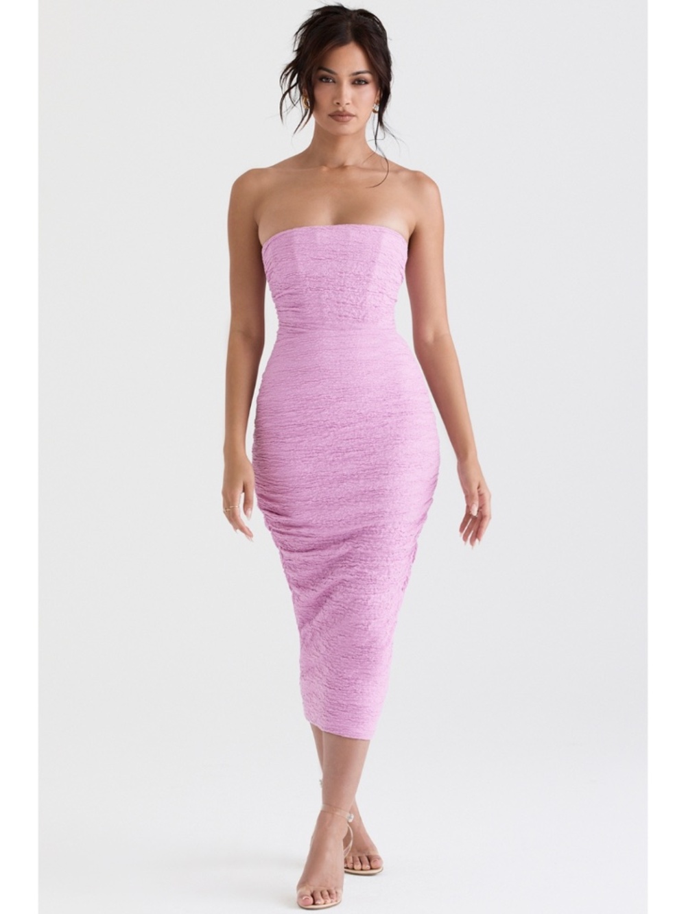 NEW House of CB Tana Pink Strapless Dress Small